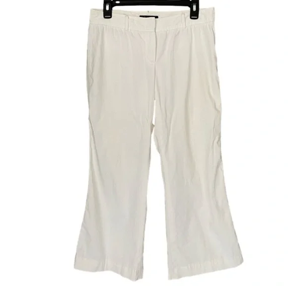 COPY - THEORY Pants Wide Leg Cotton Ivory/White Size 6 - Picture 7 of 16